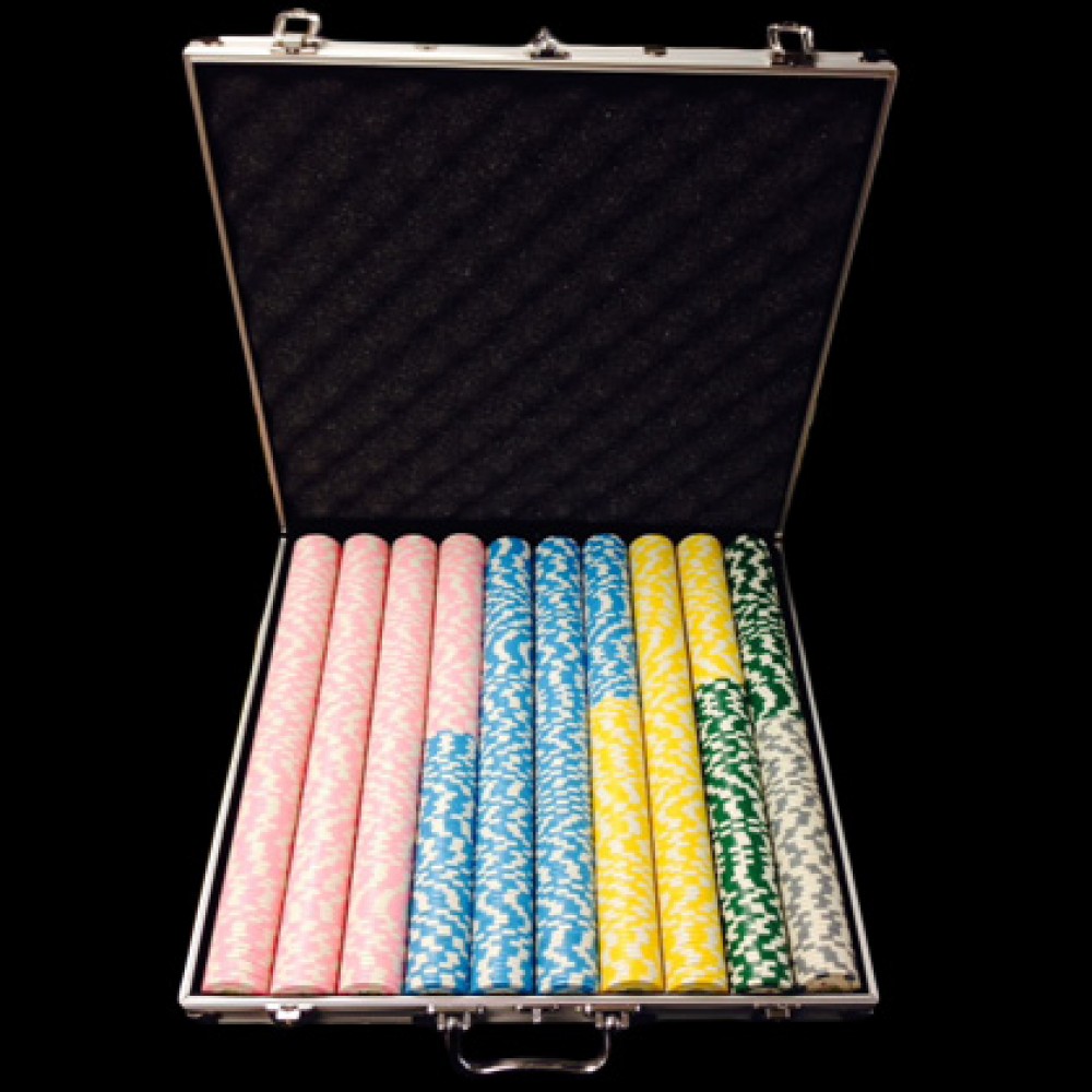 1,000 Ct. Chip Poker Set Custom Clay Poker Chip Set
