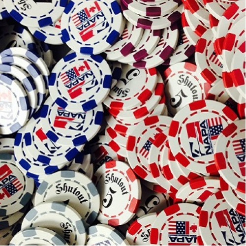 6 Stripe Custom Poker Chips Deluxe -  Direct Print Design