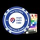 8 Stripe Custom Poker Chips – Full Color Logo | Clay Composite