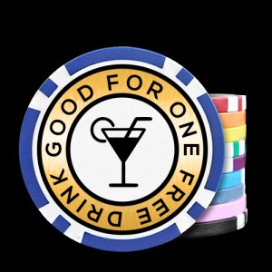 100 Ct. 8 Stripe Custom Poker Chips - Direct Print Design 100 Ct. 8 Stripe Custom Poker Chips - Direct Print Design