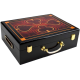 500 Ct. Luxury Ceramic Black Wooden Custom Poker Chip Set