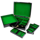500 Ct. Luxury Ceramic Black Wooden Custom Poker Chip Set
