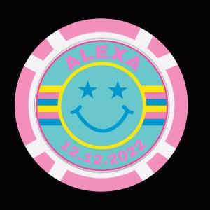 Bat Mitzvah Poker Chips - Design 1 Bat Mitzvah Poker Chips - Design 1