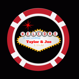 Wedding Vegas Poker Chip - Design Wedding Vegas Poker Chip - Design