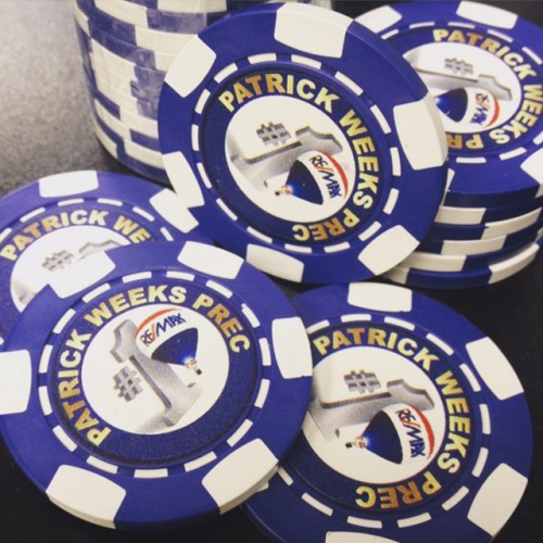 6 Stripe Direct Print Custom Poker Chips - Design