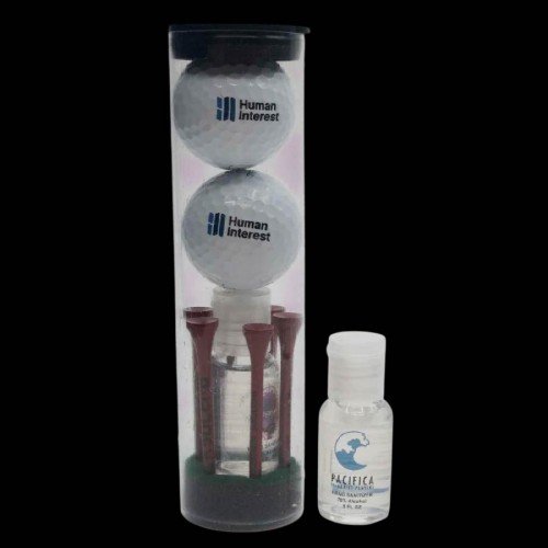 Custom Golf Ball Tube - 29 w/ Hand Sanitizer