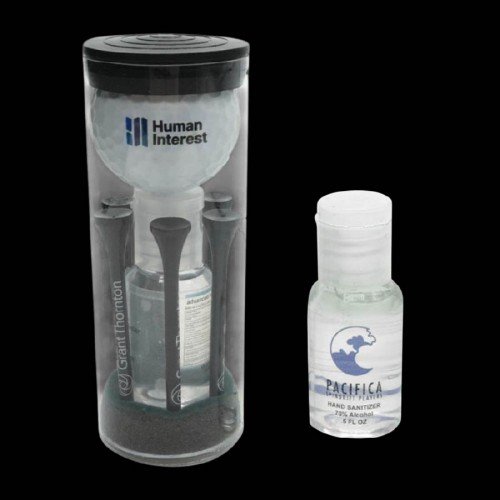 Custom Golf Ball Tube w/ Hand Sanitizer 