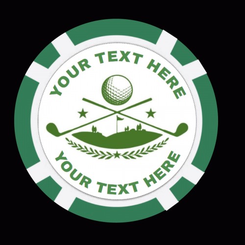 Golf Clubs Template Poker Chip Golf Ball Marker