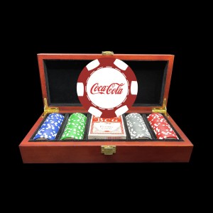 Mahogany Luxury Custom Poker Chip Set - 6 Stripe Mahogany Luxury Custom Poker Chip Set - 6 Stripe
