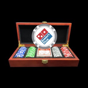 Mahogany Luxury Custom Poker Chip Set - 8 Stripe Mahogany Luxury Custom Poker Chip Set - 8 Stripe