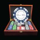 100 Mahogany Luxury Custom Poker Chip Set - Casino Clay