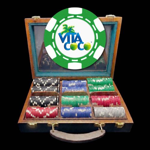 300 Ct. Walnut Luxury Custom Poker Chip Set - 6 Stripe 300 Ct. Walnut Luxury Custom Poker Chip Set - 6 Stripe