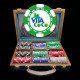 300 Ct. Walnut Luxury Custom Poker Chip Set - 6 Stripe 300 Ct. Walnut Luxury Custom Poker Chip Set - 6 Stripe