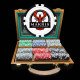 300 Ct. Walnut Luxury Custom Poker Chip Set - 8 Stripe