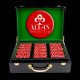 500 Ct. Luxury Ceramic Black Wooden Custom Poker Chip Set
