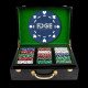 500 Ct. Luxury Suited Black Wooden Custom Poker Chip Set