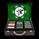 500 Ct. Luxury Monte Carlo Black Wooden Custom Poker Chip Set