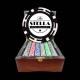 750 Ct. Grand Lux Glossy Wooden Mahogany Case - Casino Edition