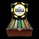750 Ct. Grand Lux Glossy Wooden Mahogany Case - Monte Carlo