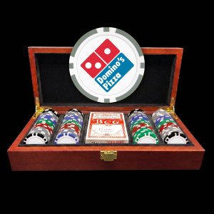 Mahogany Luxury Custom Poker Chip Set - 8 Stripe