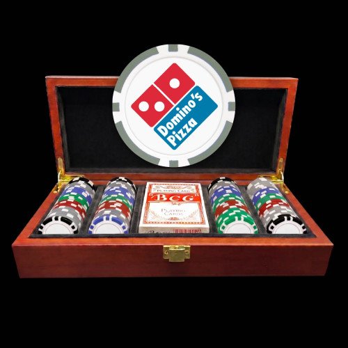 Mahogany Luxury Custom Poker Chip Set - 8 Stripe