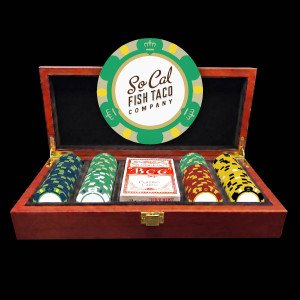 Mahogany Luxury Custom Poker Chip Set - Monte Carlo