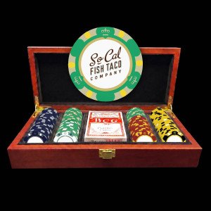 Mahogany Luxury Custom Poker Chip Set - Monte Carlo