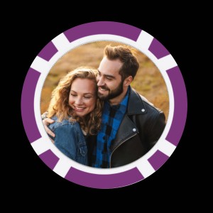 Photo Custom Poker Chips - 8 Stripe Inlay Photo Custom Poker Chips - 8 Stripe Inlay