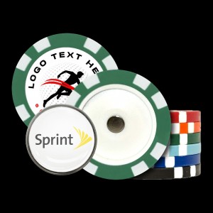 Poker Chip with Removable Golf Ball Marker Poker Chip with Removable Golf Ball Marker