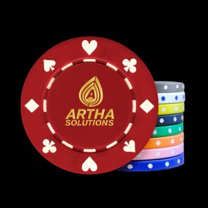 Suited Hot Stamp Poker Chips - Design  Suited Hot Stamp Poker Chips - Design