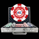 Premium Custom Poker Chip Set - 6 Stripe Deluxe 