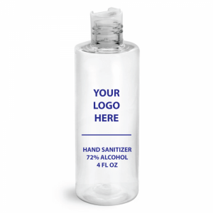 Custom Logo Sanitizer 4 Oz Bottles