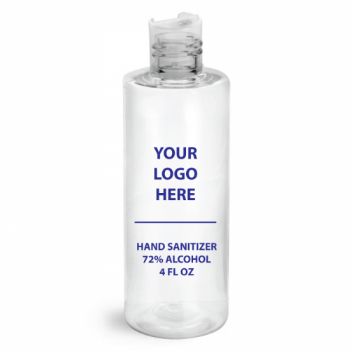 Custom Logo Sanitizer 4 Oz Bottles