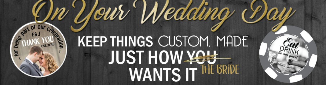 Custom Poker Chips for Weddings: Favors, Groomsmen Gifts & Save the Dates