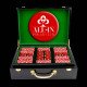 500 Ct. Luxury Ceramic Black Wooden Custom Poker Chip Set