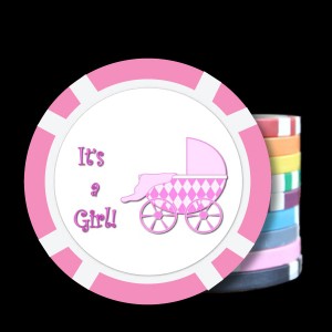 It's A Girl! Custom Poker Chips It's A Girl! Custom Poker Chips