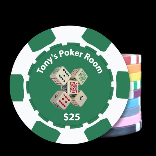 Poker Theme'd Custom Poker Chips