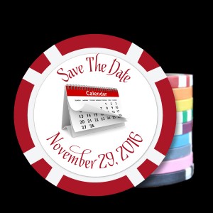 Save The Date Custom Poker Chips Save The Date Custom Poker Chips