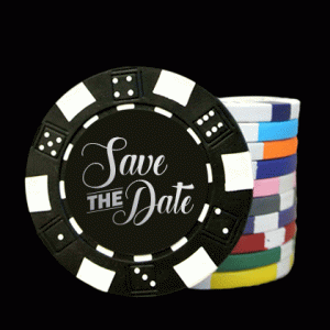 Wedding Hot Stamp Custom Poker Chips 