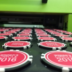How are Custom Poker Chips printed?